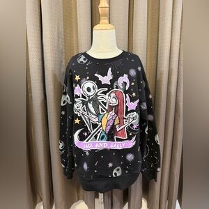 New Nightmare Before Christmas Girls Graphic Fleece Sweatshirt Large / XL